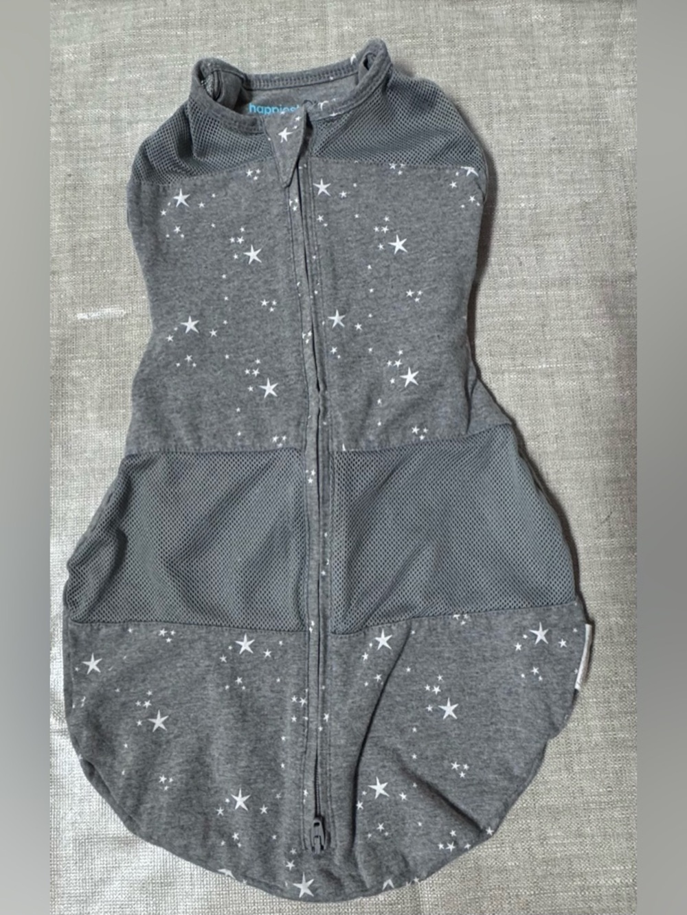 happiest@baby Gray Star-Print Baby Sleep Sack Small